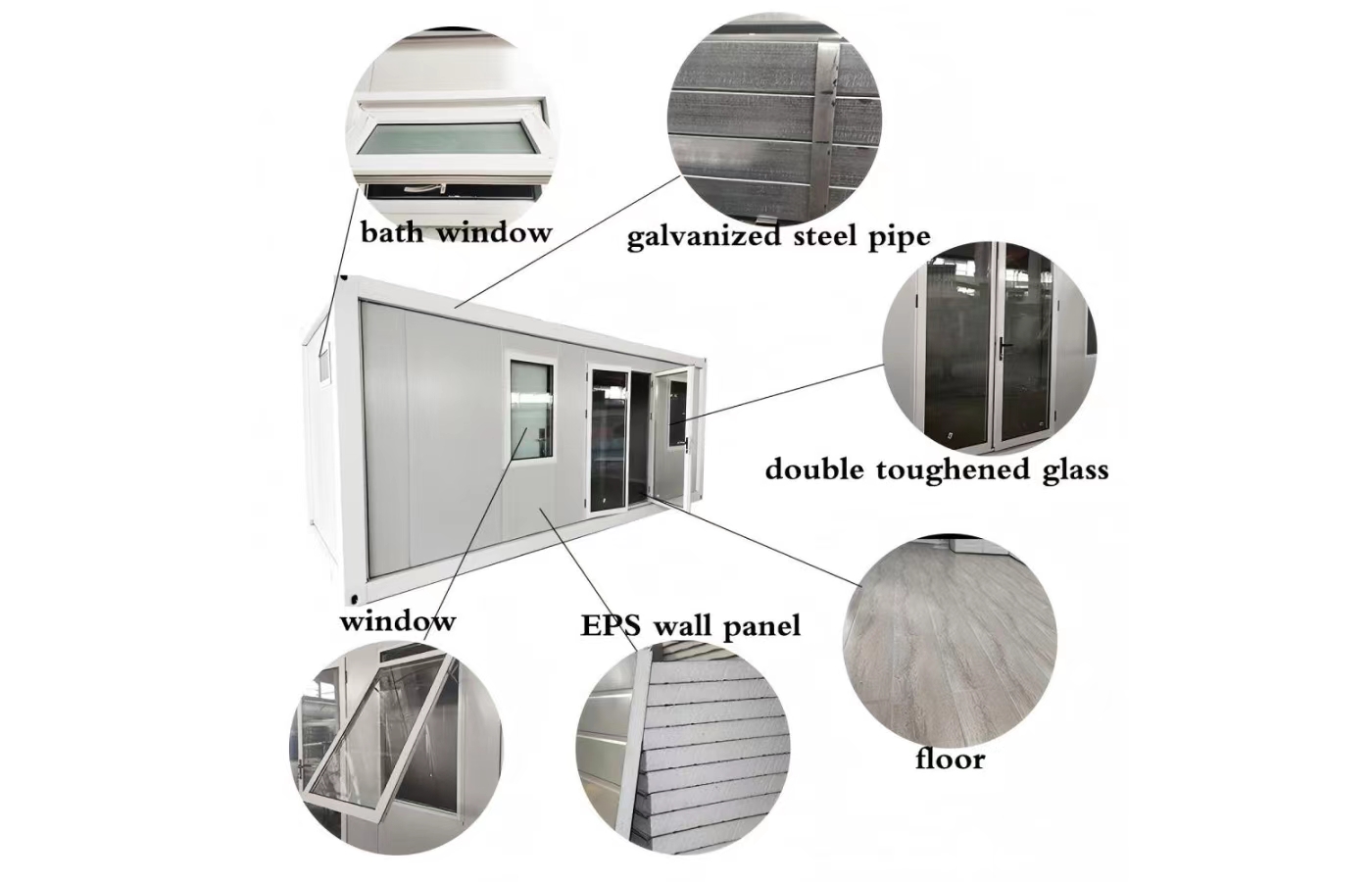 40 pieds de luxe élevé ont adapté les besoins du client au grand espace de Chambre de double couche de Chambre de conteneur fixe de 40 pieds 40 pieds de luxe élevé ont adapté les besoins du client au grand espace de Chambre de double couche de Chambre de conteneur fixe de 40 pieds