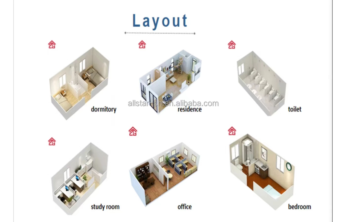 40 pieds de luxe élevé ont adapté les besoins du client au grand espace de Chambre de double couche de Chambre de conteneur fixe de 40 pieds 40 pieds de luxe élevé ont adapté les besoins du client au grand espace de Chambre de double couche de Chambre de conteneur fixe de 40 pieds